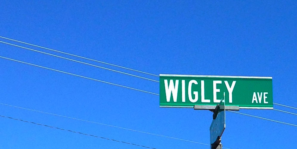 Wigley Avenue Street Sign