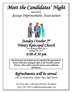 Meet the Candidates Night @ Trinity Episcopal Church | Elkridge | Maryland | United States